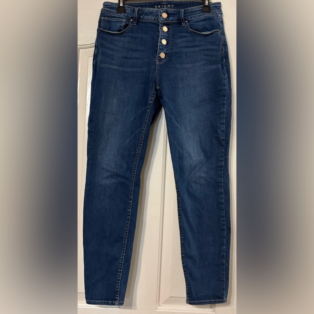 White House Black Market Dark Blue 10” High Rise Skinny Jeans